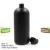 Import Boston round 500ml 1000ml empty black HDPE shampoo plastic bottle with pump from China