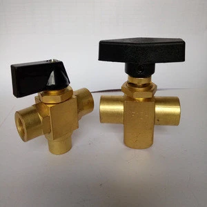 brass three-way ball valve