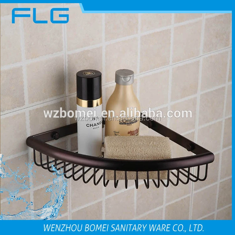 Brass Wire Corner Shelf Bracket Shelves Basket Bathroom Accessories