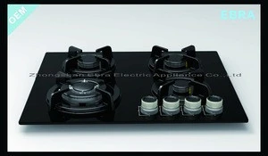 Built-in 60cm 4 burners gas stove/gas cooking hob/tempered glass gas cooktop