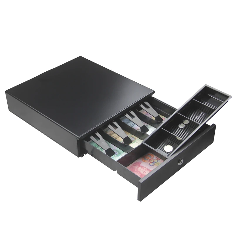 Cash Register Drawer POS Cash Drawer three section of the cashbox with RJ11 interface