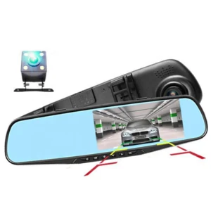 CE certification 4.3 Inch Car Black Box Dual Lens Video Recorder Dash Cam Rearview Mirror Car Camera 1080P HD