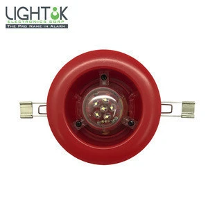 Ceiling Mount Alarm Siren Emergency Alarm with Flashing White LED Strobe Fire Alarm Sounder LD-FS79CVLW