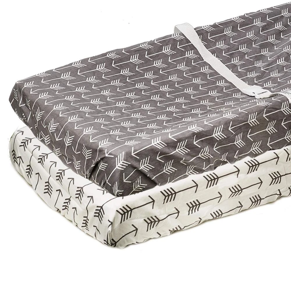 Changing Pad Cover Set | 100% Cotton Universal Plaid Changing Table Pad Cover