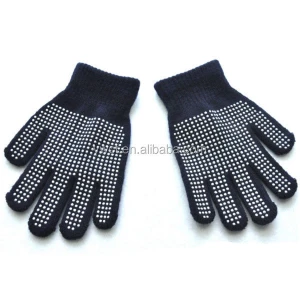 Cheap Anti Slip Rubber Coated Kids Winter Print Magic Stretch Gloves and Mittens