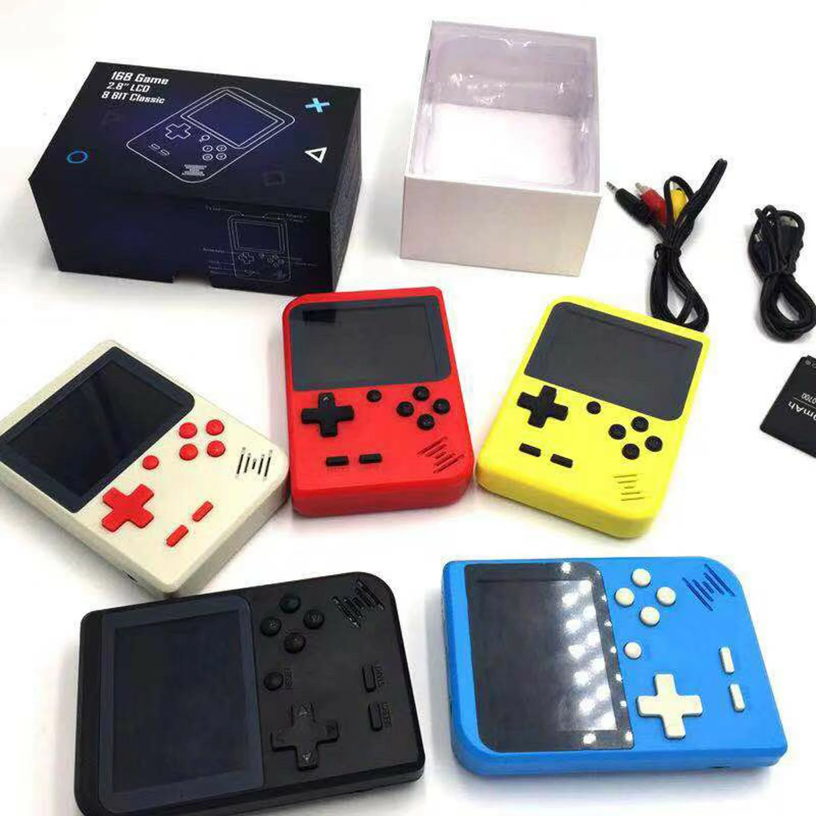 Cheap handheld game player built-in 168 classic retro games video game console