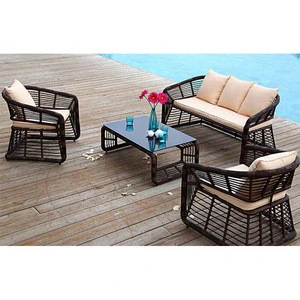 cheap outdoor used wicker furniture rattan sofa for sale