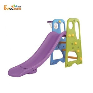 cheap preschool kindergarten indoor plastic kids swing and slide