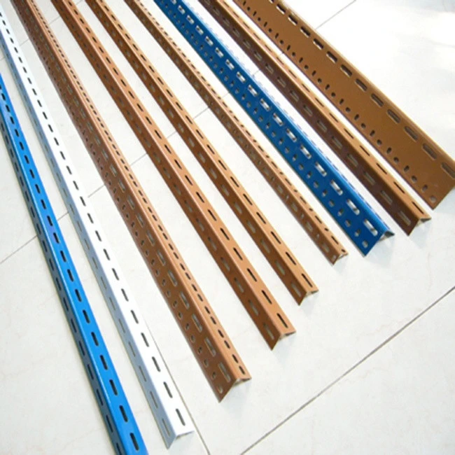 Cheap Price Perforated Holes 38*38mm Equal Unequal powder coated Slotted Angle Steel Bars