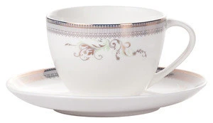 Cheap Price Wholesale Porcelain Coffee Tea Set Turkish Ceramic New Bone China 12Pcs Cup and Saucer Set For Cafe