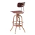 Import Cheap Used Furniture Vintage Industrial Metal Wooden High Swivel Bar Stool Chair from China