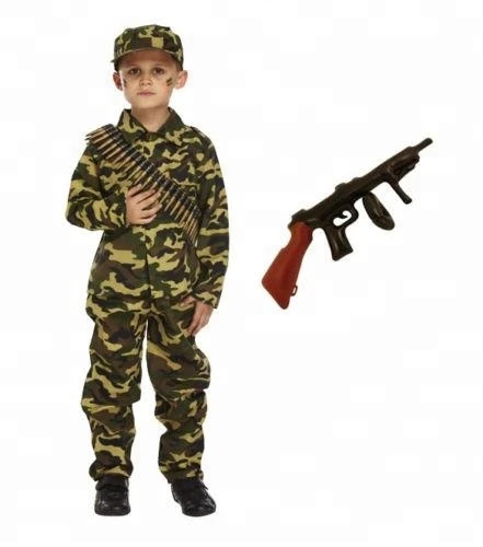 Child Boys Kids Army Soldier Fancy Dress Costume Party Uniform Military Outfit CA481