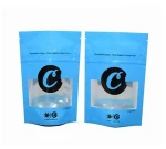 Child poof stand up mylar zipper weed packaging bag/3.5 grams cookies weed bag