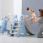 children indoor playground child play yard kids folding fence baby safety playpen with slide swing playmat rocking horse toys