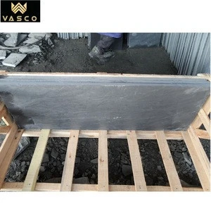 China Black basalt slabs black slate floor tiles exterior application wall capping window sills table tops