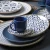 Import China Elegant Pattern Blue Glazed Ceramic Luxury Dinner Set Bowl Plates Porcelain Dinnerware Sets For Hotel from China