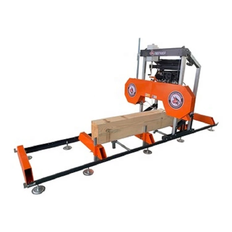 China Factory Supply Sawmill Using Mobile Log Wood Cutter Band Saw machine Horizontal Type