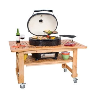 China Kamado Joe Topq Style Mini 15 or 18 or 24 Inches Japanese Big Green Egg Kamado Grills Stove With Rotisserie Table