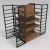 Import Chinese supermarket wooden display gondola stand custom steel wood grocery storage shelf from China