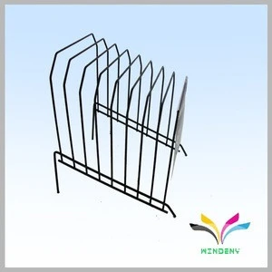 Chinese supplier own factory wire black metal cd dvd rack