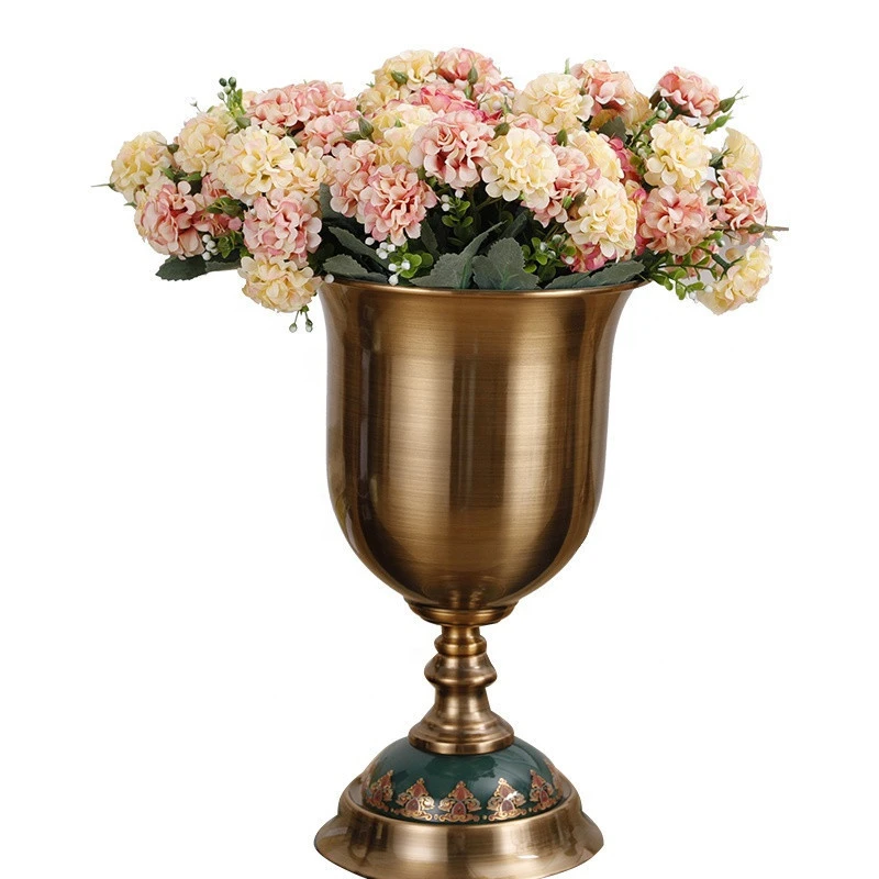 Christmas Present Handicraft Home And Garden Decor Metal Antique Flower Vase