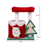 Christmas Series Cat Climbing Frame, Cat House Home Bed Nest, Cat Tree, Cat Scratch Board, Sisal Cat Villa, Integrated Non Occupying Cat Toys