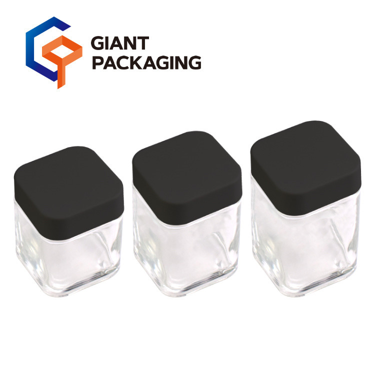Clear Flower Cosmetic Packaging Glass Jar Bottles with Cr Cap