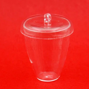 Clear Quartz Glass Crucible OD70*H90mm With Lid/High Temperature Silica Glass Crucible for Heating or Chemical