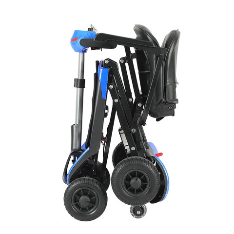 Colorful 4 Wheel 24V 180W 12AH Lightweight  foldable Electric mobility scooters  for elderly  and disabled people