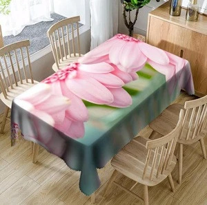 Colorful Custom Export Printing Waterproof  3D Table cloth