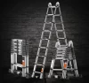 Combination Agility Attic Portable Extension Vertical Multipurpose Aluminum 4 Folding Step Telescopic Flexible Ladder