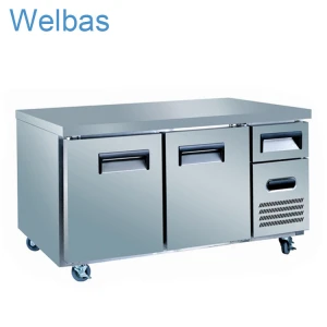 Comercial Chinese Restaurant Hotel Kitchen Equipment Prep Table Refrigerator