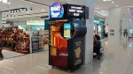 Commercial auto fresh orange juice multi payments vending machine with top rainbow lamp box, display screen, smart change system