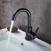 Competitive price modern waterfall oil rubbed bronze black color SS 304 bathroom faucets
