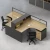 Import Contemporary Office Furniture 4 Person T Shape  Cubicle Office Partition Customized Modular Office Workstation with Bookcase from China