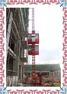 Conventional 2T Double Cage/Cabin SC200/200 Building Construction Hoist, Construction Elevator, Constr for sale with CE approved