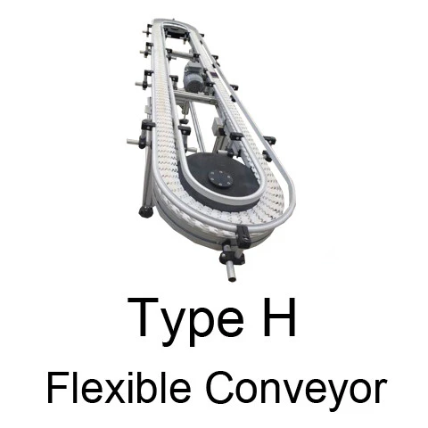 Conveyor Chain Belt System Plastic Black Customized Power portable conveyor belt