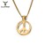 Import Craft Wolf Titanium steel fashion accessories processing Peace Sign Necklace from China