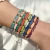 Import Creative Charm Chakra Handmade Multi Color Natural Stone Tube Beads Wrap Adujst Couples Bracelets Jewelry from China