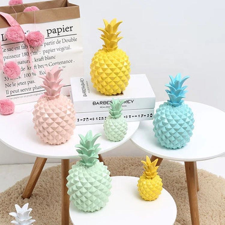 Creative Gift Desktop Ornament Fruit Sculpture Pineapple Statue Resin Crafts