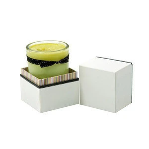 Custom 2 piece candle paper box with lid and base paper gift box for candle