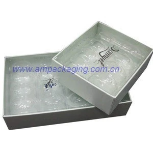 custom biscuit sweet cookies display gift box paper packaging with plastic tray and lid