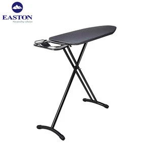 Custom black foldable ironing board for hotel guest room
