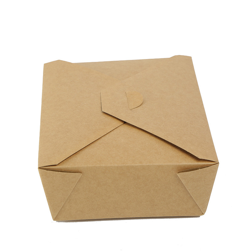 Buy Custom Disposable Kraft Paper Packaging Take Away Fast Food Box ...
