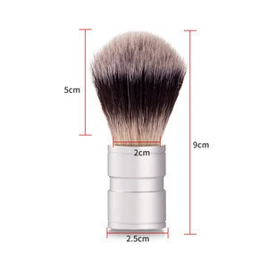 custom grooming synthetic beard brush shave brush metal