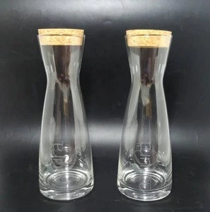 custom logo hand blown 1000 ml 500 ml glass wine water carafe with cork