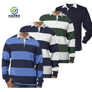 Custom Long sleeve heavy cotton rugby clothing Classical rugby polo shirts