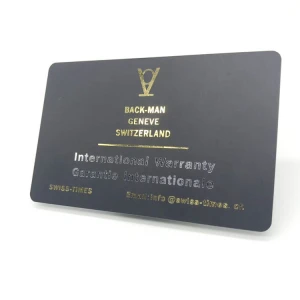 Custom Luxury Gold and Silver Foil Black Plastic Business Card Printing