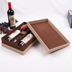 Custom new product leather wine box display wine set with tools box