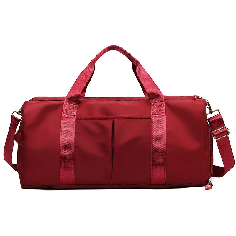Custom Spend The Night Desiger Pink Black Duffle Bag Outdoor Sport Travel Bag For Ladies
